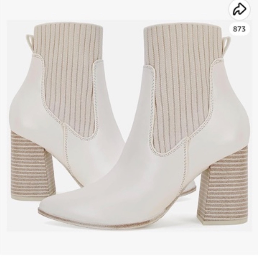 Brand new white booties